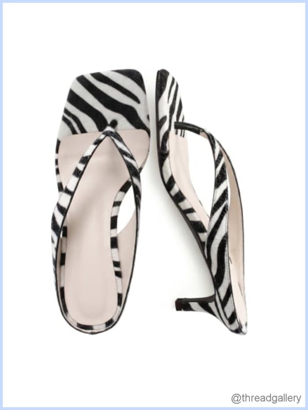 Faux Leather Slip On Heeled Sandals Open Square Toe 2.5 Inch Stiletto